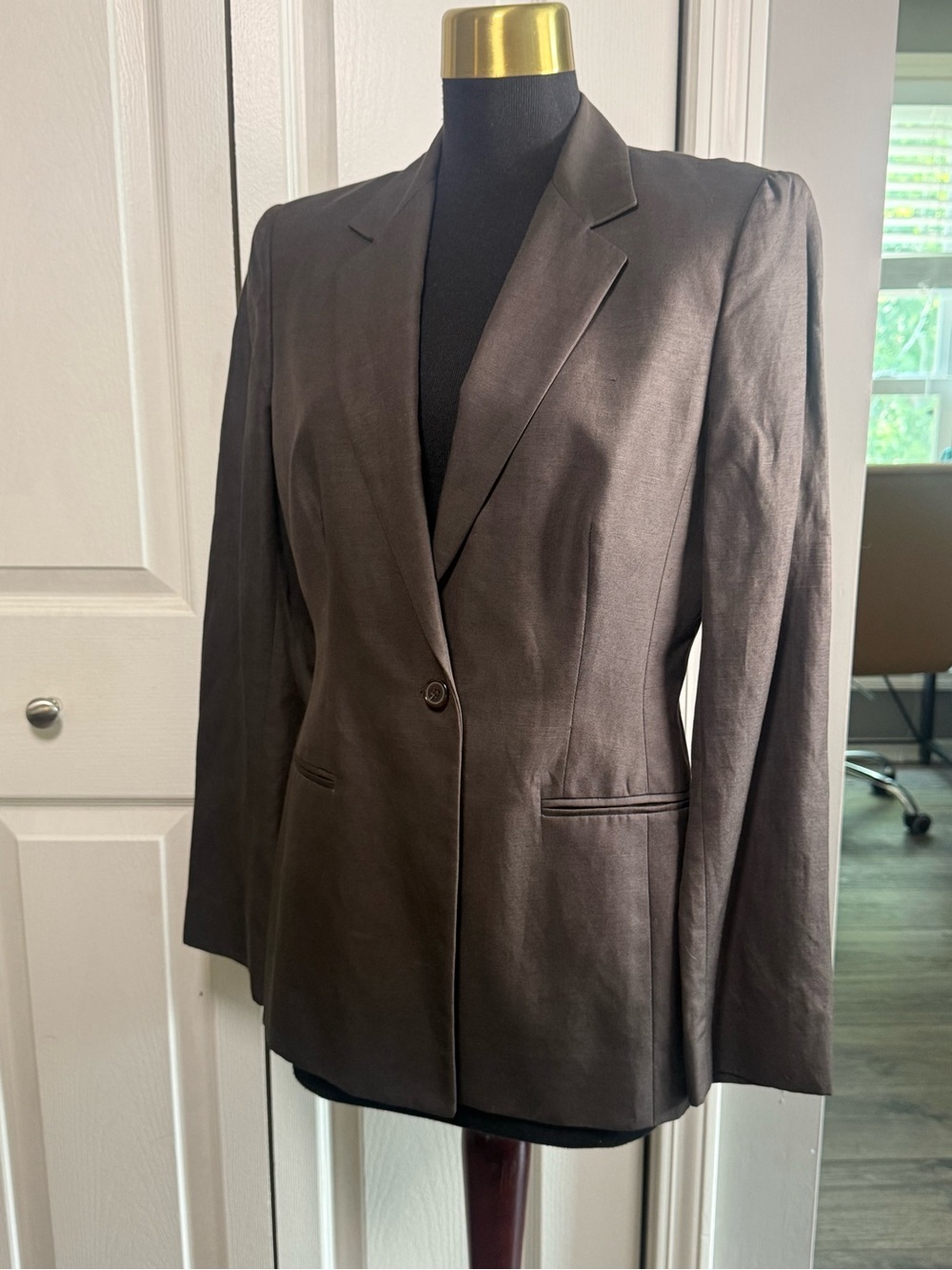 Michael Kors Saks Fifth Avenue Silk Linen Blazer Jacket Women’s Size 10 Italy